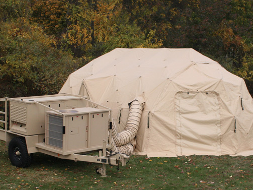 A side view of Rockland County's 442 square foot DRASH shelter.